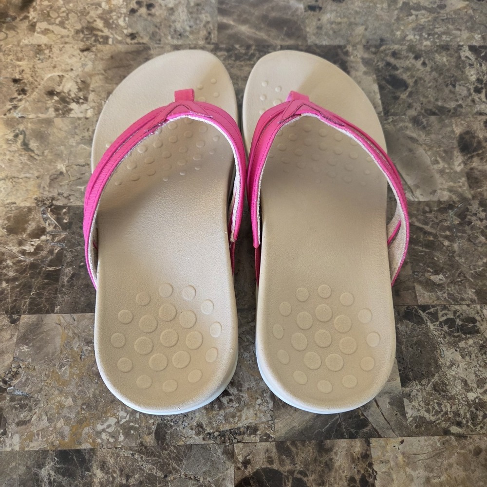 Vionic sz 7.5 WIDE Yoko pink sandals thong flip flops casual comfort summer - Picture 8 of 11